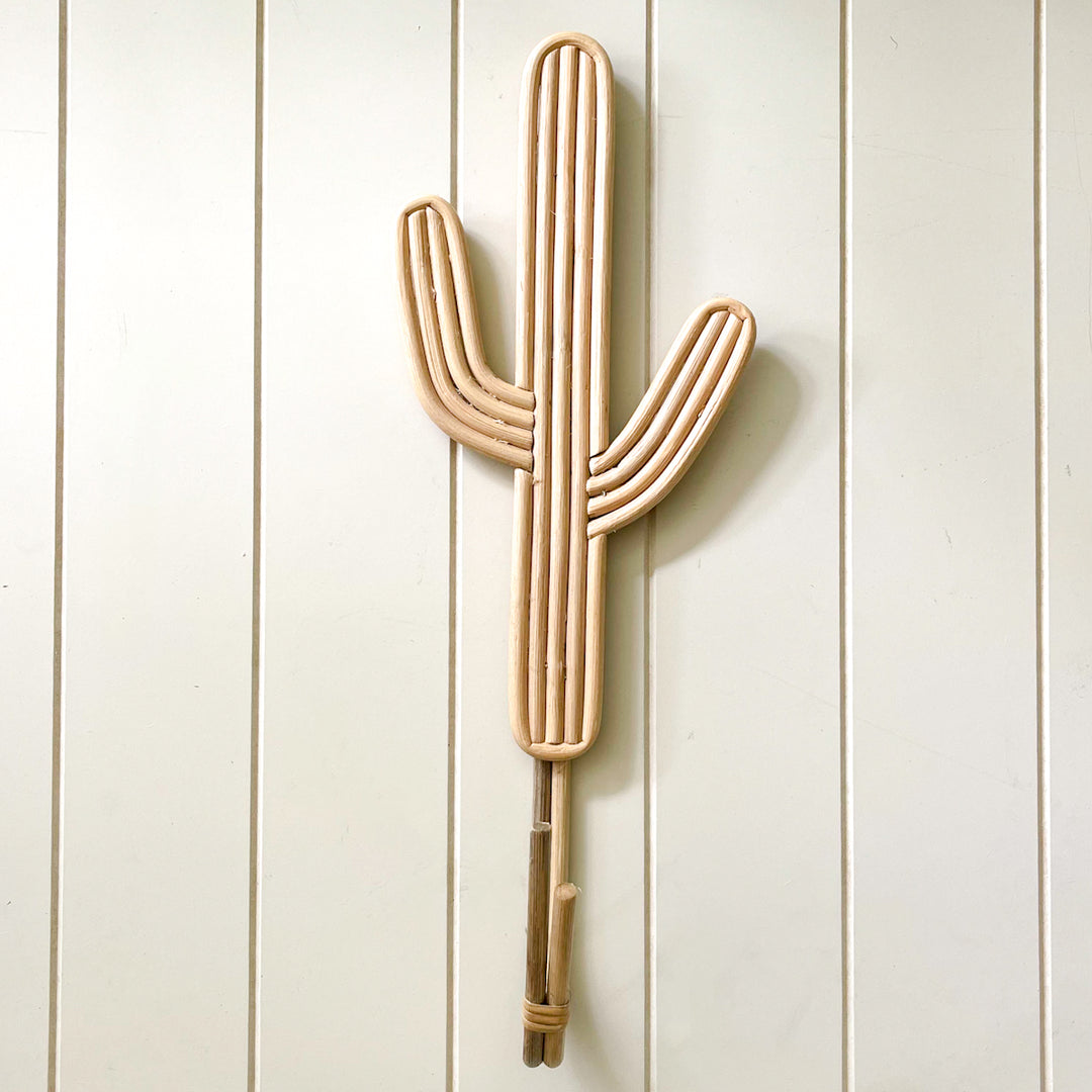 Rattan Cactus Decorative Hook