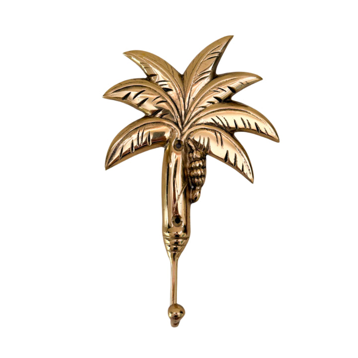 Banana Palm Tree Brass Hooks in Gold by Ocean Luxe