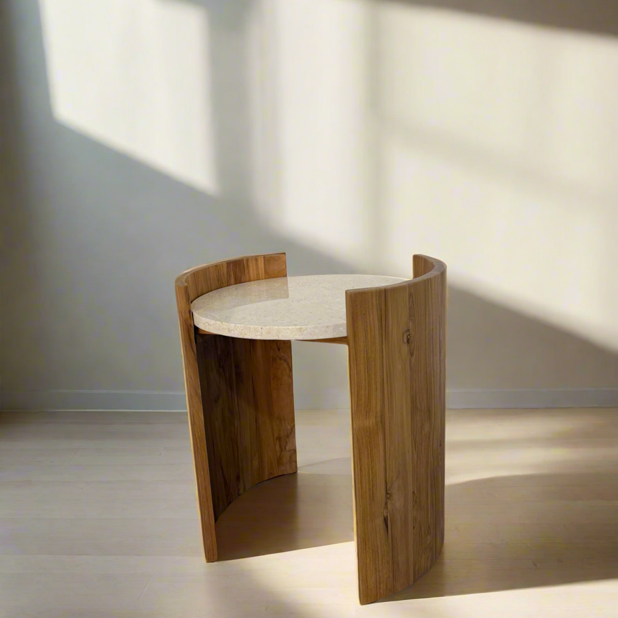 Marble Side Table by Ocean Luxe