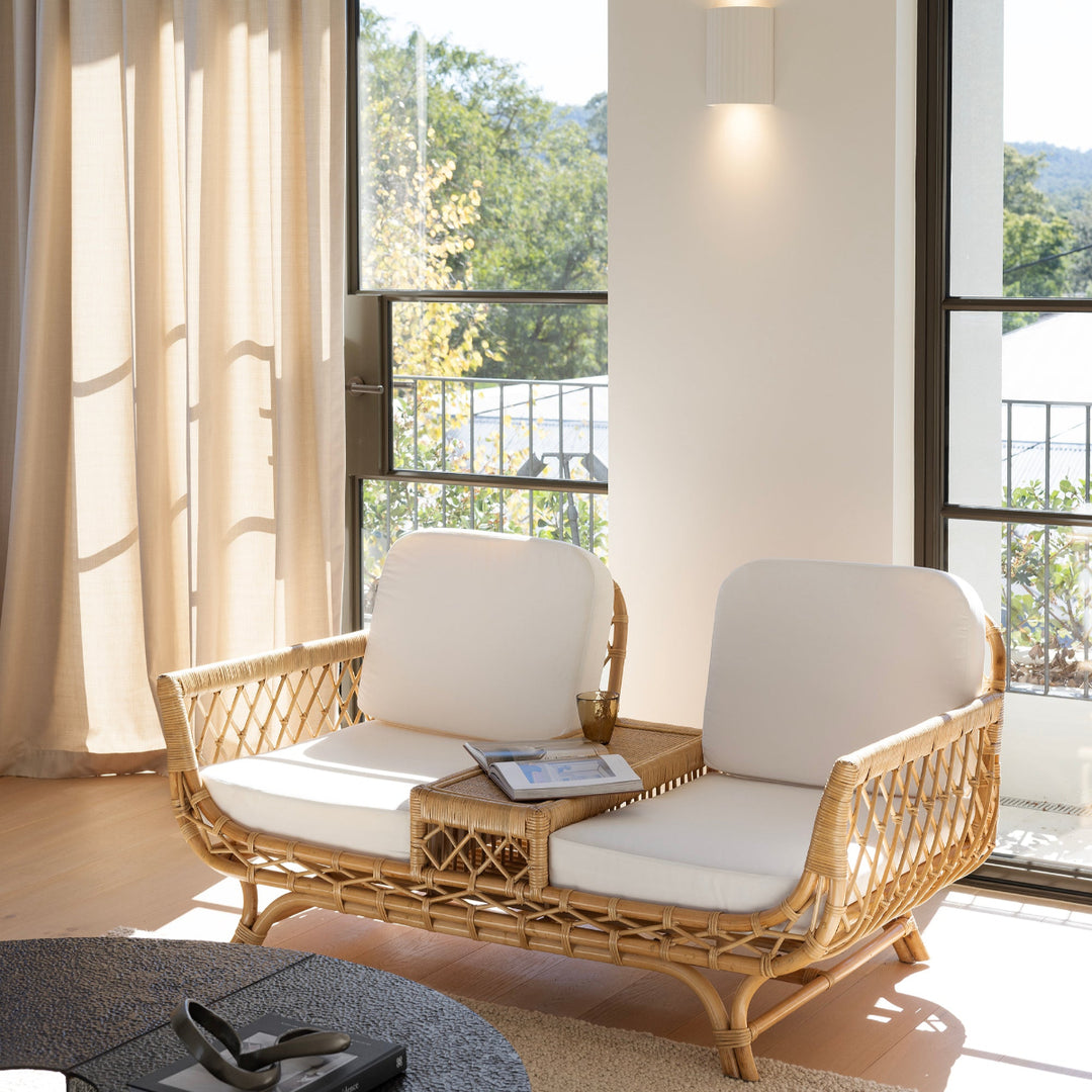 Rattan Lounge in natural Jack and Jill by Ocean Luxe