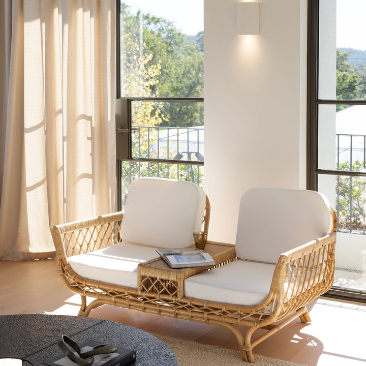 Rattan Lounge in natural Jack and Jill by Ocean Luxe