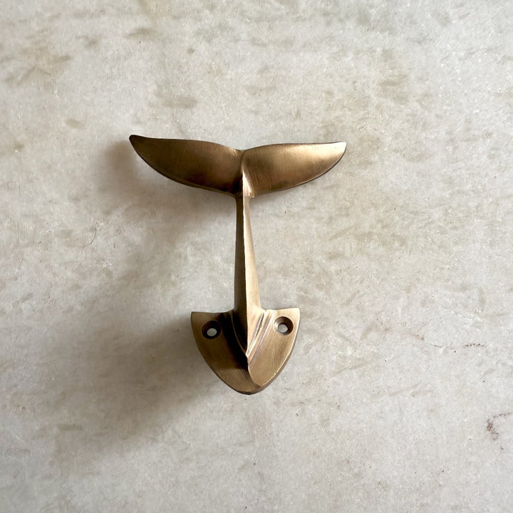 Whale Tail Brass Hook by Ocean Luxe