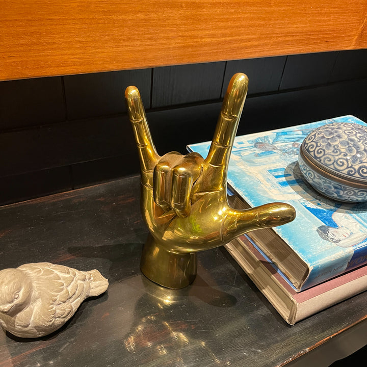 Rock On Brass Hand