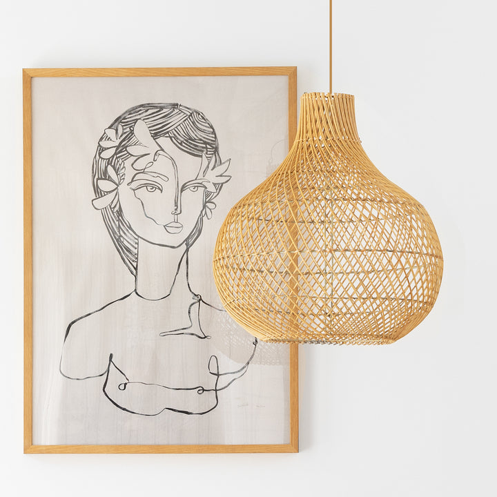 Broome rattan pendant light_Ocean Luxe