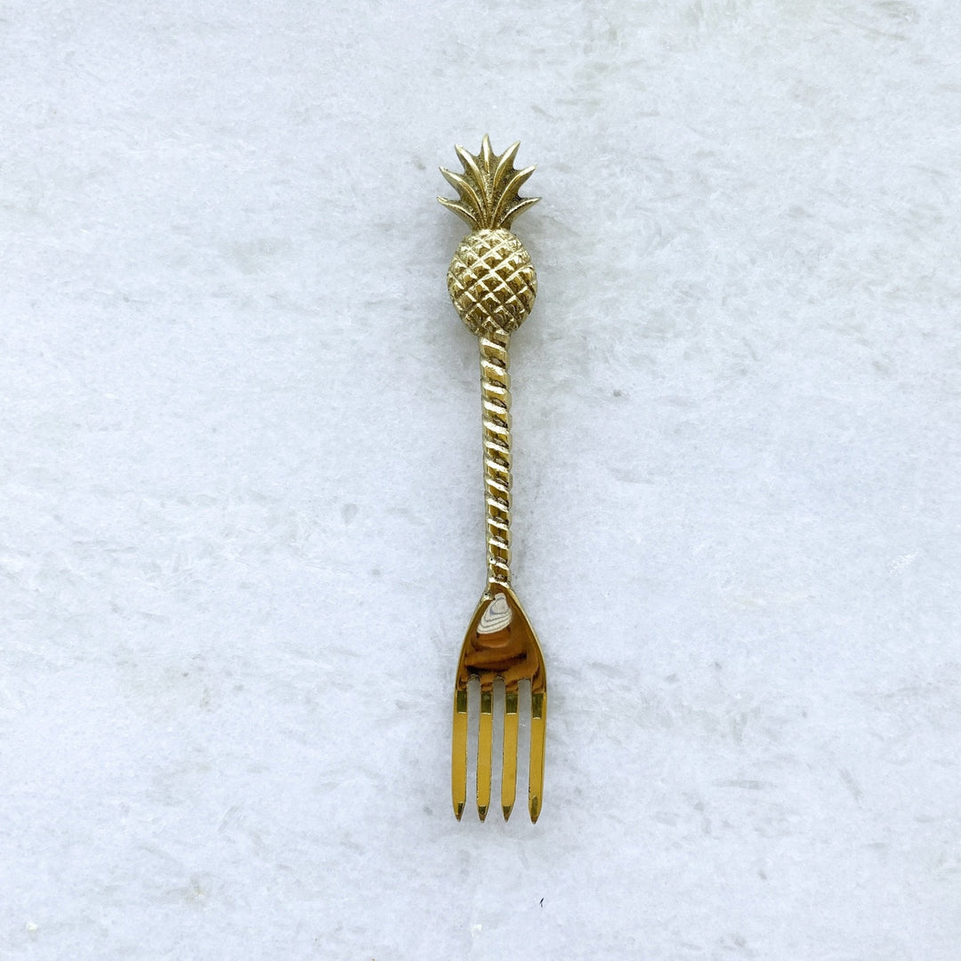 Pineapple Brass Fork - Ocean Luxe