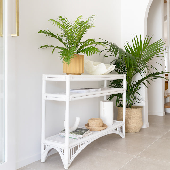 Carmen's Rattan Console Table