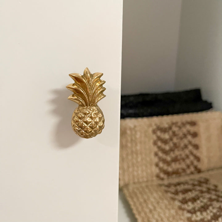 Brass Pineapple knobs: Ocean Luxe