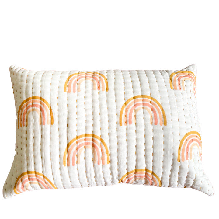 Boho rainbow pillow: Ocean Luxe