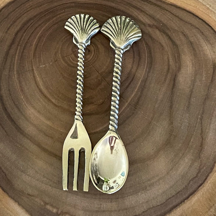 Shell Brass Cutlery