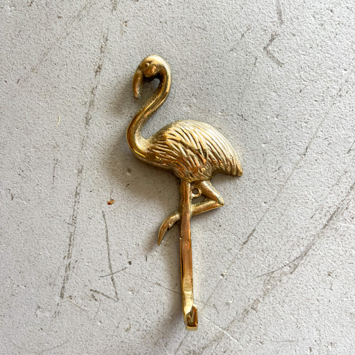 Flamingo Brass Hook: Ocean Luxe