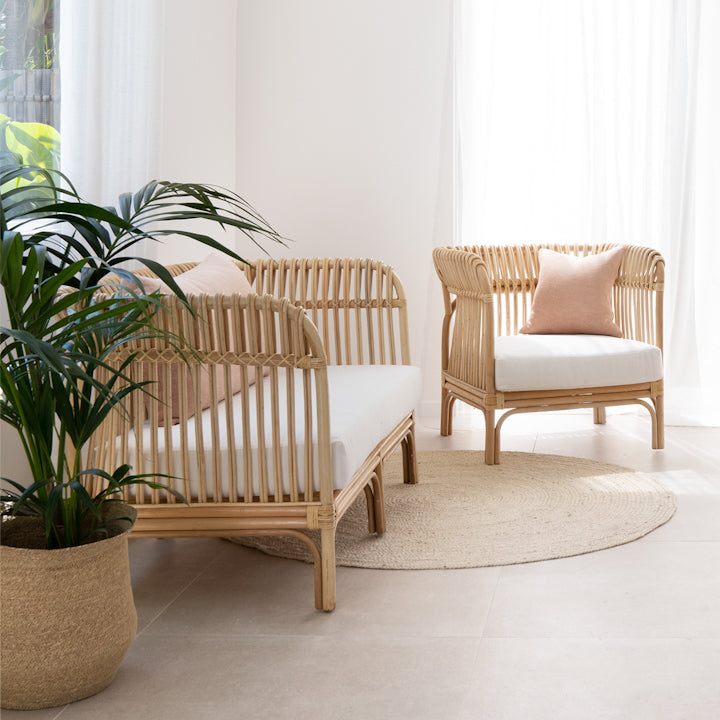 Rochelle Rattan 2 Seater Lounge