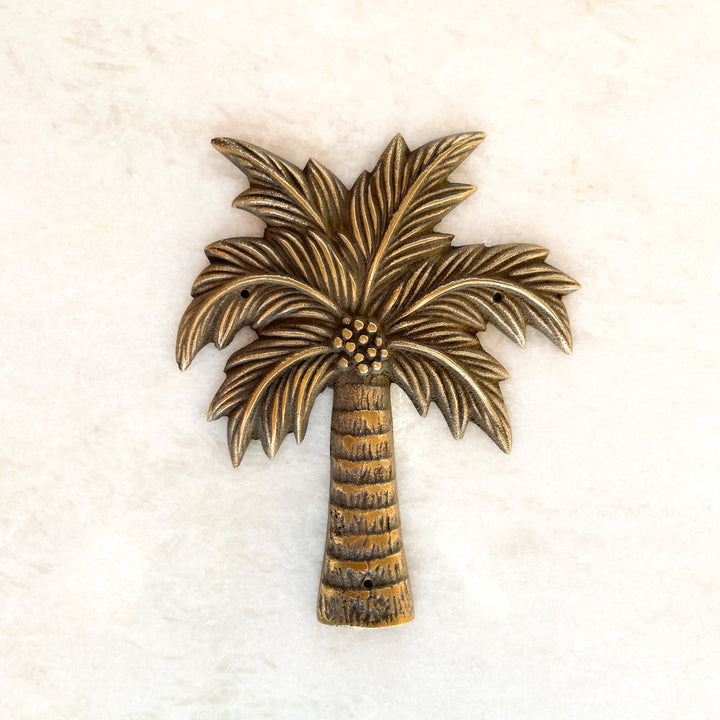 Palm Tree Brass Plaque