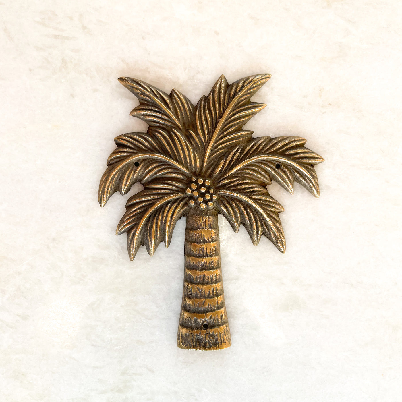Palm Tree Brass Plaque