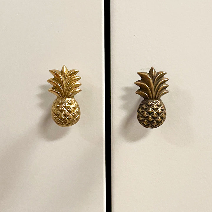 Brass Pineapple knobs: Ocean Luxe