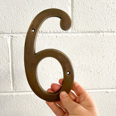 Large Brass House Number: Ocean Luxe