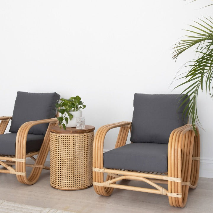 Penelope's Pretzel Rattan Chair: Ocean Luxe