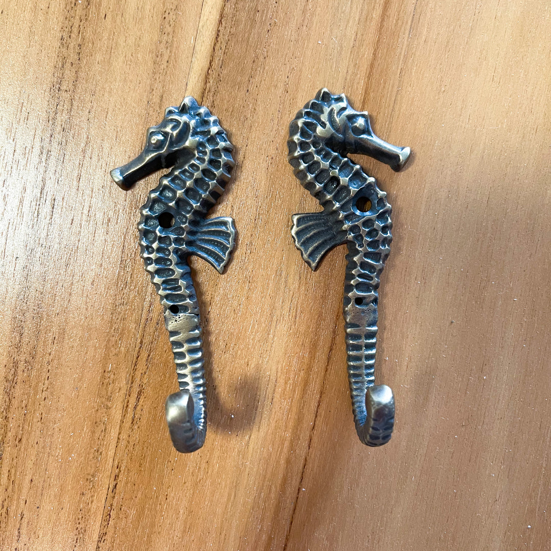 Seahorse Brass Hooks