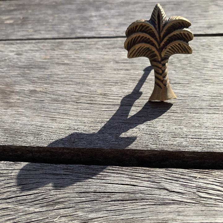 Palm Tree Brass Knob - Ocean Luxe