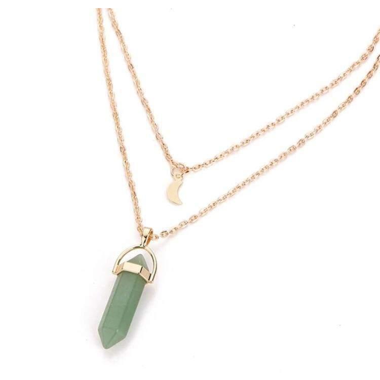 Ocean Luxe:Sea Green Crystal Necklace